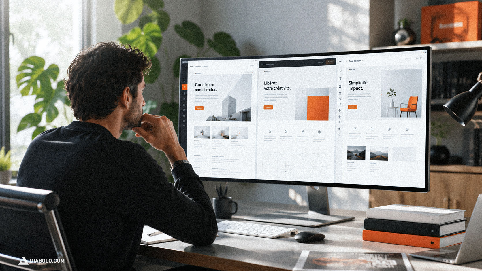 Entrepreneur comparant WordPress, Webflow et Wix pour créer un site internet en Suisse romande
